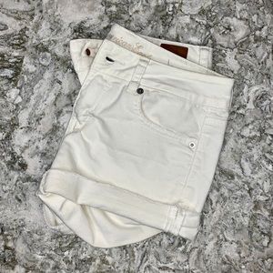 AE White Jean Shorts